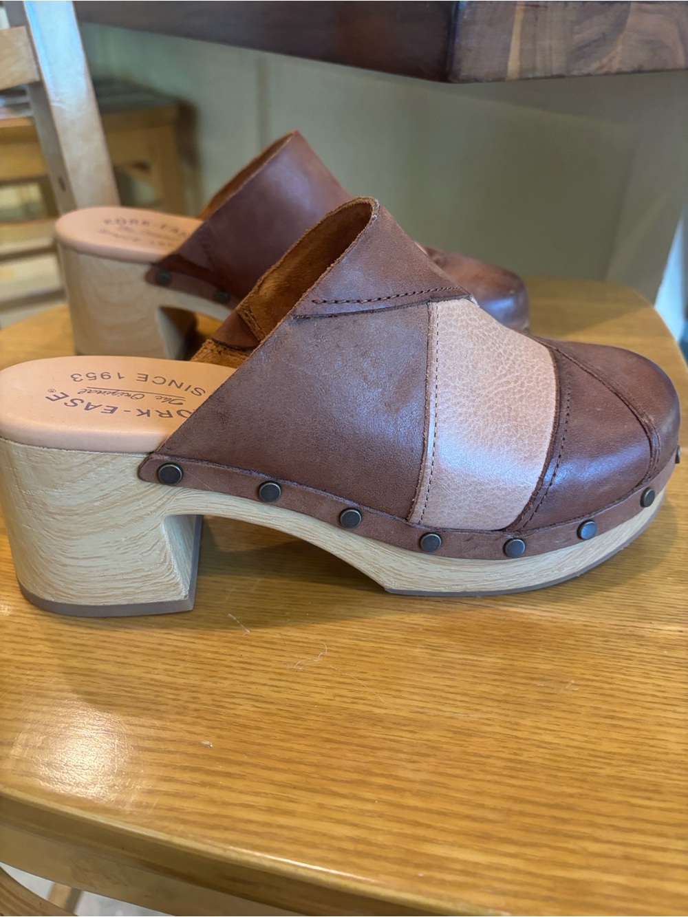 Kork-Ease Brown Suede Slip-On Clog Mules - Picture 5 of 14